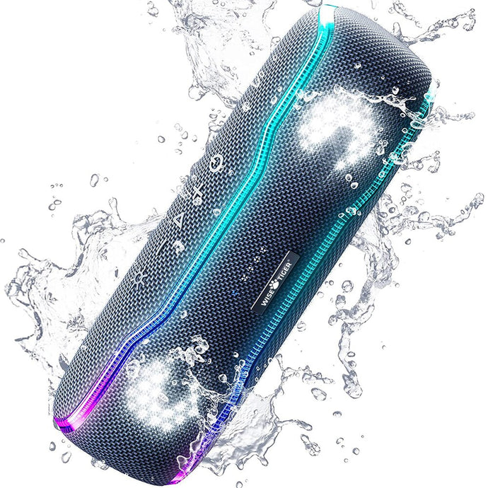 Caixa de Som Portátil Tiger com Bluetooth à Prova D'água Preto
